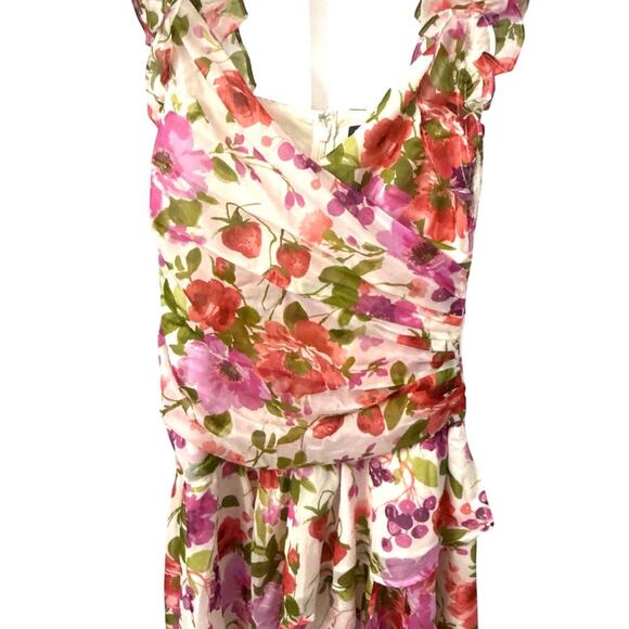 Abercrombie and Fitch Ruffle Floral High Low Maxi Dress XL - Picture 10 of 15